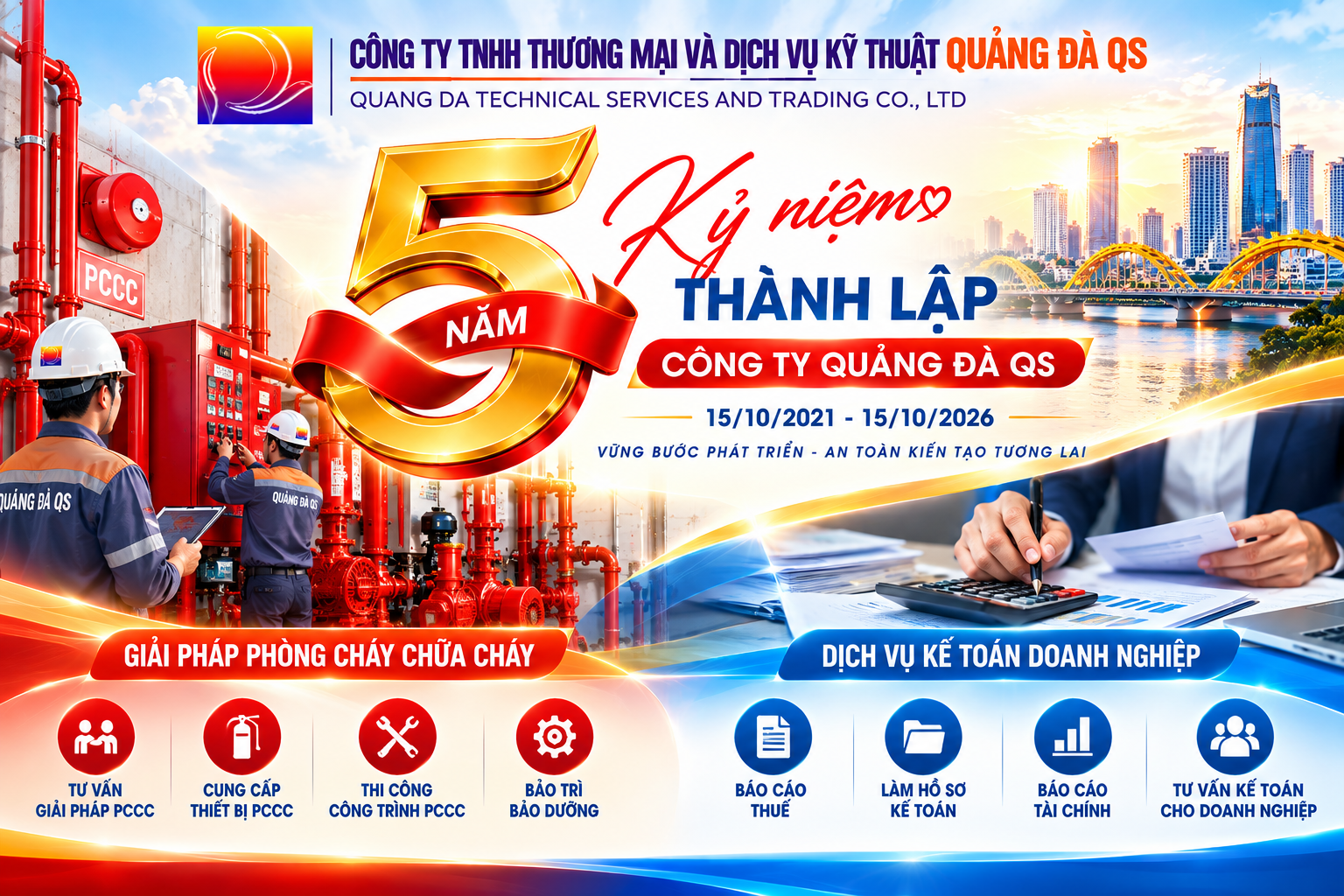 Quảng Đà QS Kỷ Niệm 5 Năm Thành Lập (15/10/2021–15/10/2026)